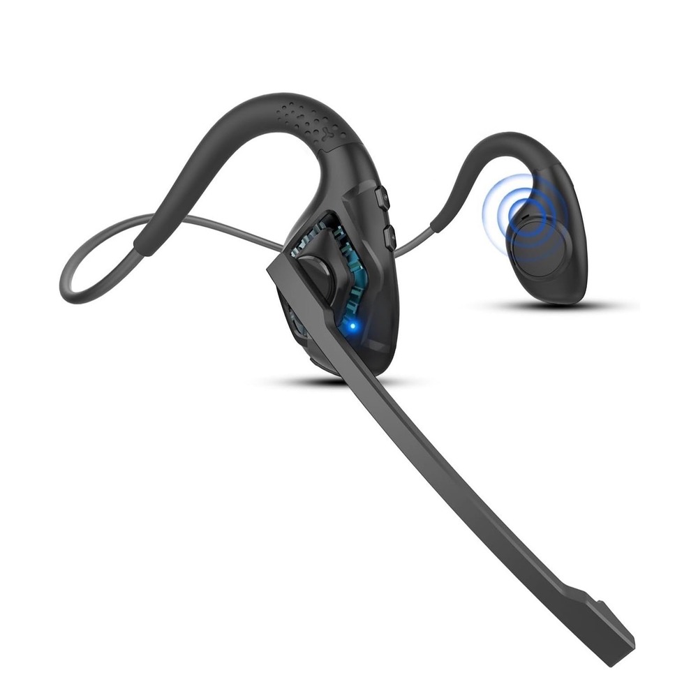 iDIGMALL G2 Bluetooth 5.3 Open Ear Headset Noise Cancelling Mic Black Cyan